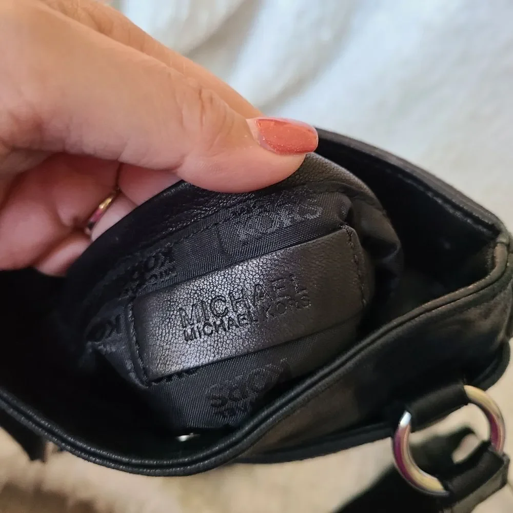 Michael Kors Butter Soft Black Leather Crossbody‎